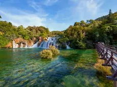 Skradinski buk waterfall in Krka national park in Kroatie