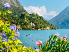 Lugano meer in Italië 