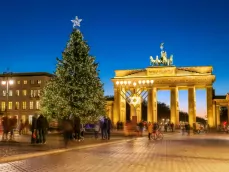Brandenburger Tor in Berlijn met kerst