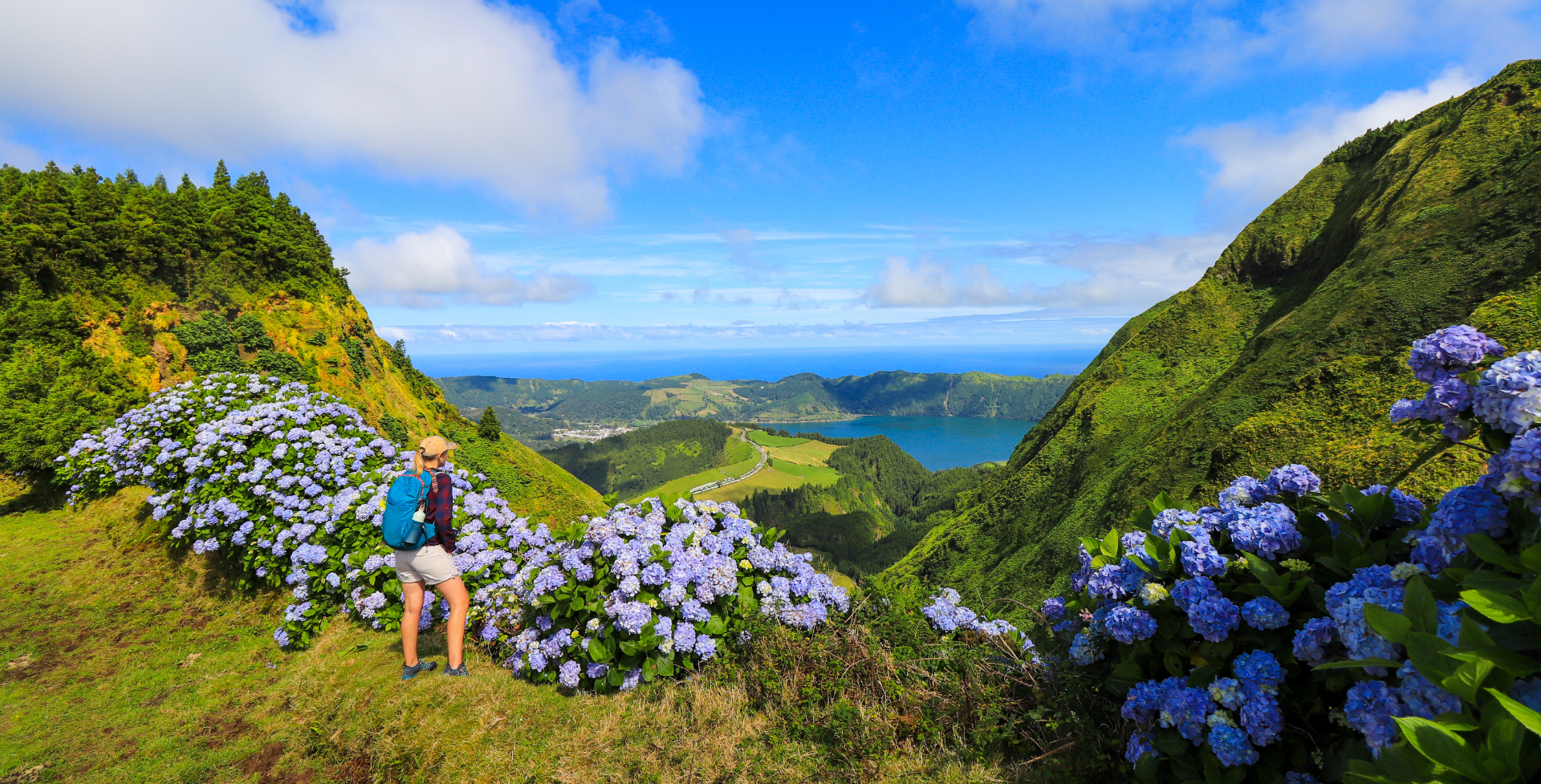 Azoren Sao Miguel zicht op Sete Cidades