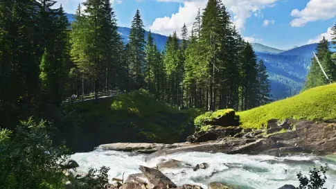 Oostenrijk, Zell am See, Krimmler wasserfälle waterval
