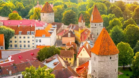Oude binnenstad van Tallinn, Estland, Baltische Staten