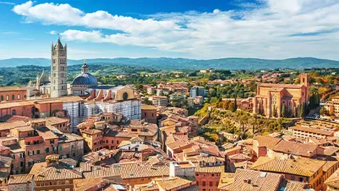 Italie overzicht van Siena