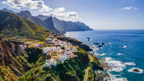 Kustdorp op het Canarisch eiland Tenerife, Spanje