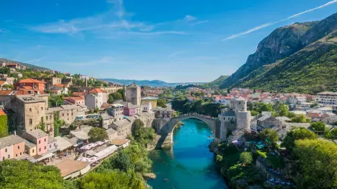 Kroatië, Mostar, Stari Most oude brug