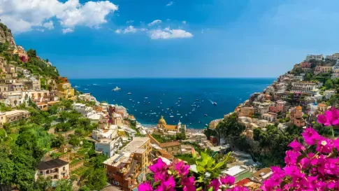 Italië, Amalfikust, Positano zee