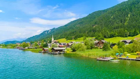 Oostenrijk, Karinthië, Greifenburg Weissensee meer
