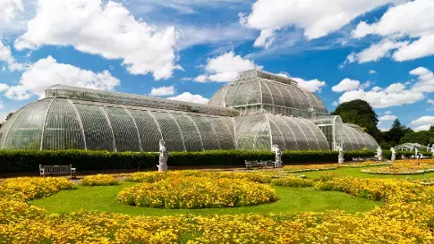 Greenhouse tuin in Kew Gardens in Londen, Engeland