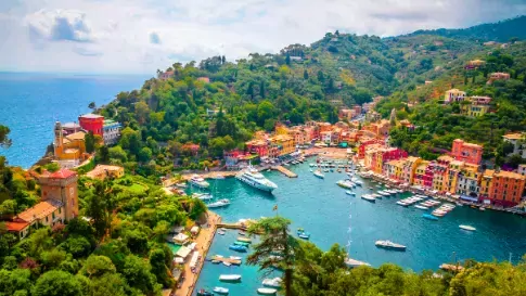 Italië, Bloemenrivièra, Portofino haven