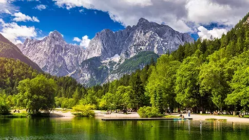 Slovenië Meer van Jasna in het Triglav national park 