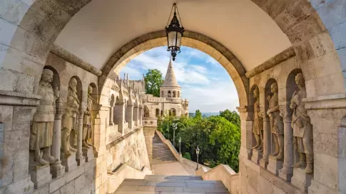Hongarije, Boedapest, Fisherman Bastion Gate