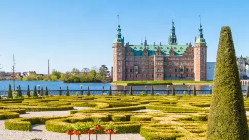 Kasteel Frederiksborg Slot in Hillerood, Denemarken