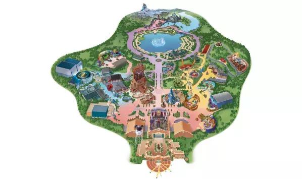 Disneyland Paris - Plattegrond Disney Adventure World