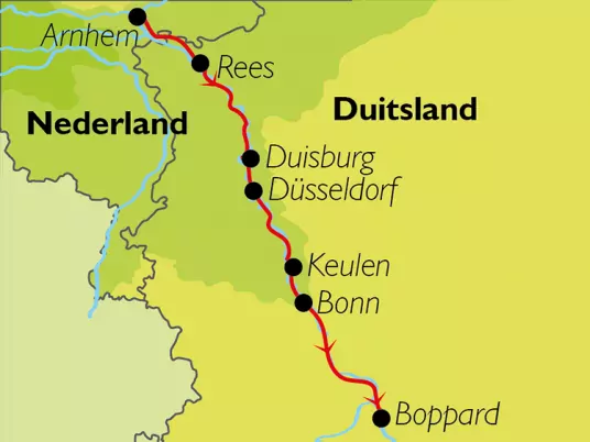 Kaart Duitsland Kerstcruise Romantische Rijn FSSV04