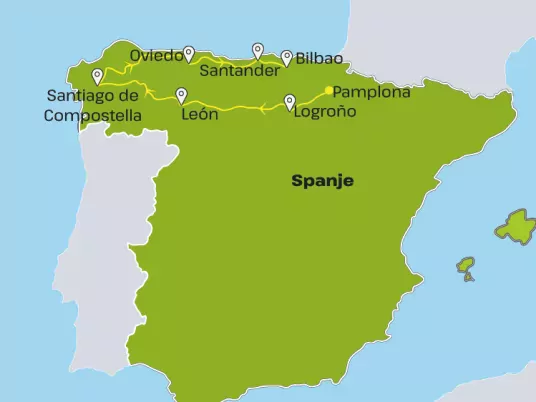 Kaart Spanje BRES41 Baskenland en Santiago de Compostela