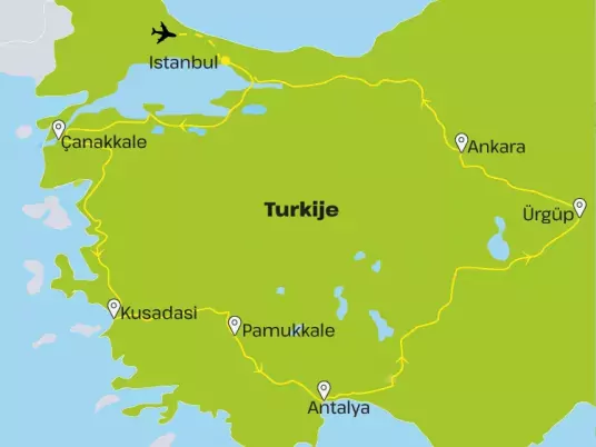 Kaart-Turkije VRGR32 Grand Tour Turkije