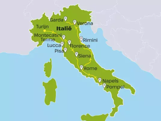Kaart Italië - BRIT10 Grand Tour Italie