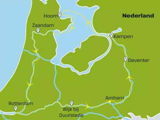Kaart Nederland - FSSA03 Nieuwjaar op de Nederlandse wateren