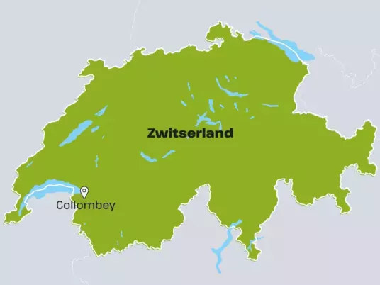 Kaart Zwitserland BKCH15 Collombey