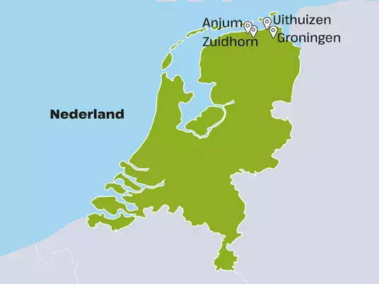 Kaart Nederland OSNLF17 Groningen en het Hogeland