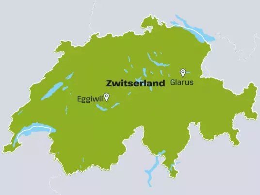 Kaart Zwitserland BKCH10 Eggiwil en Glarus
