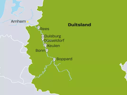 Kaart Duitsland Kerstcruise Romantische Rijn FSSV04