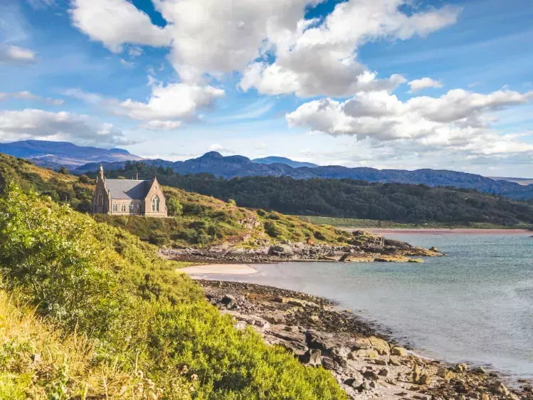 Kust van Gairloch in Schotland