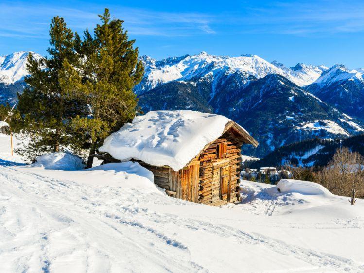 Serfaus in Oostenrijk in de winter