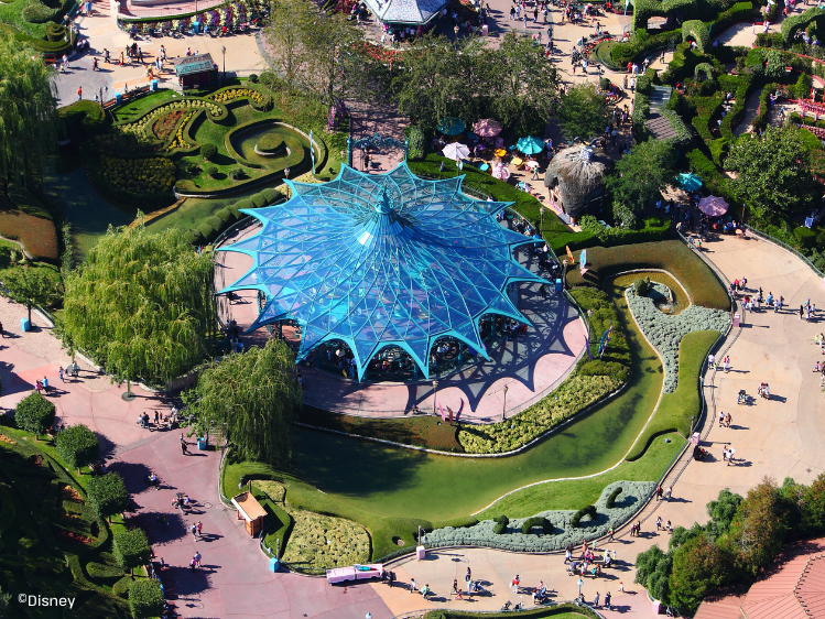 Disneyland Paris - Mad Hatter's Tea Cups - bovenaanzicht