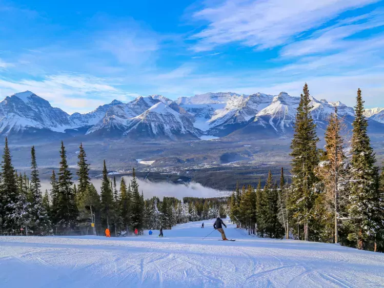 Skigebied Lake Louise in Canada