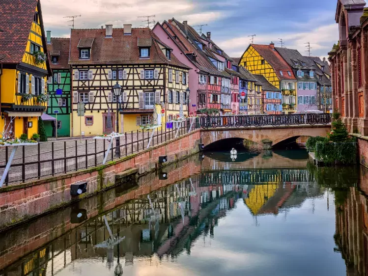 Kleurrijke vakwerkhuizen in Colmar