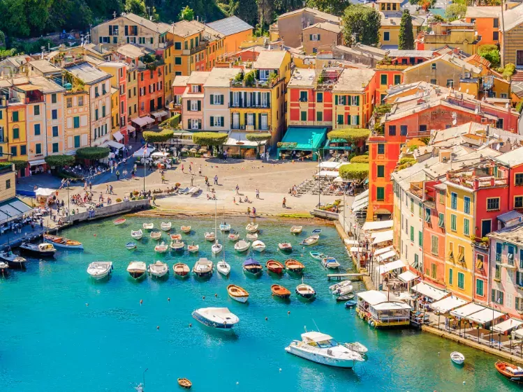 Vissersdorp Portofino in Italië