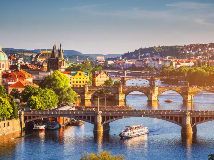Rivier de Moldau in Praag