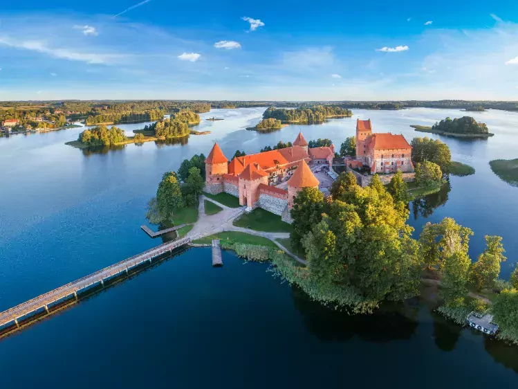 Trakai kasteel rondom Galve meer