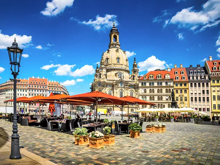 DE-Dresden centrum met Frauenkirche