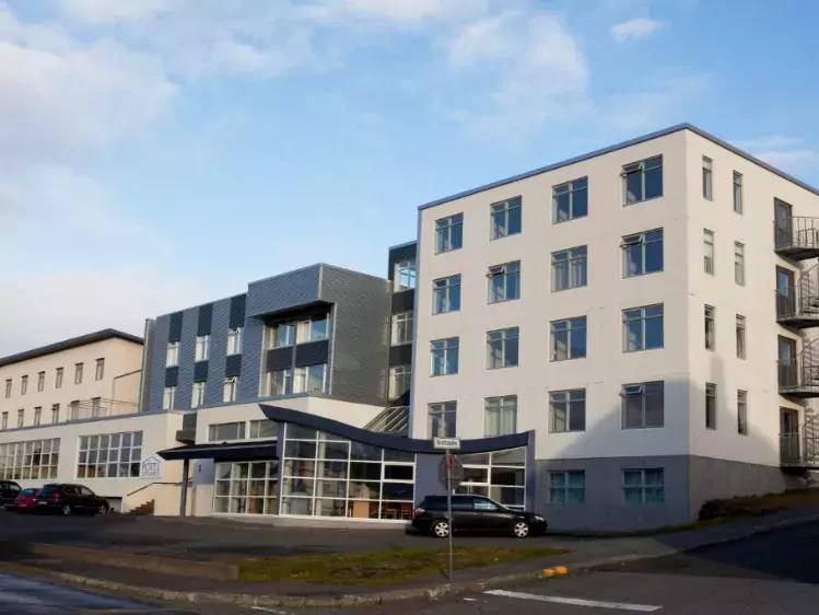 Vooraanzicht van Hotel Borgarnes in Borgarnes