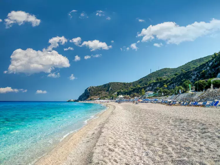 Strand van Kathisma op eiland Lefkada