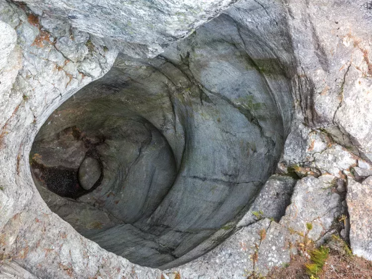 Gletsjermolen in de Cavaglia vallei