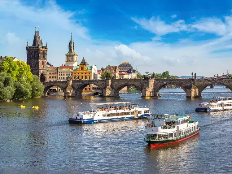 Boottocht over de Moldau in Praag