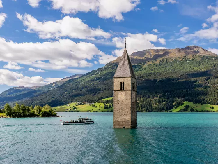 Reschensee met kerktoren Alt Graun 2