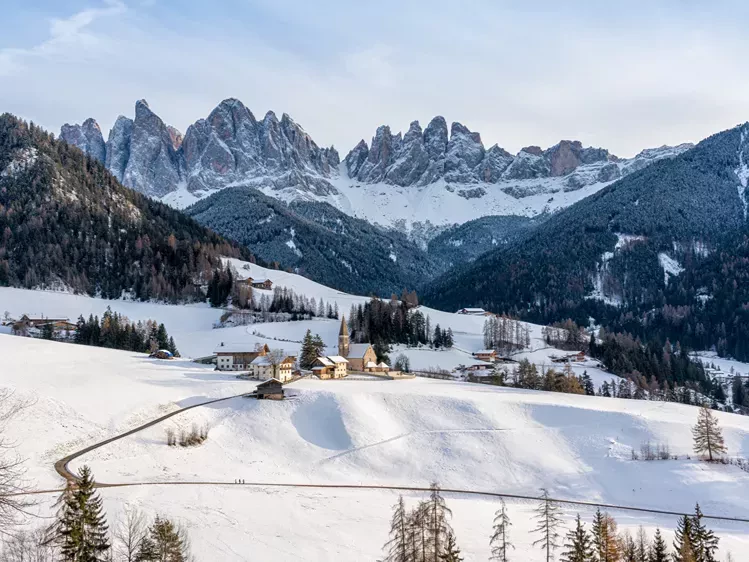 Santa Magdalena, Val di Funes. Trentino Alto Adige, Italie