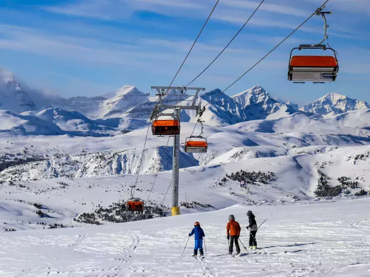Skigebied in Banff in Canada