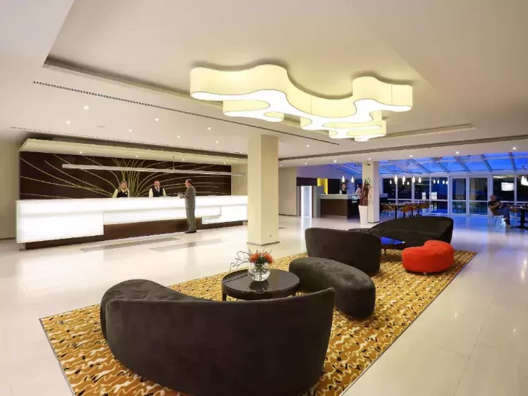 Lobby van Hotel Duo in Praag