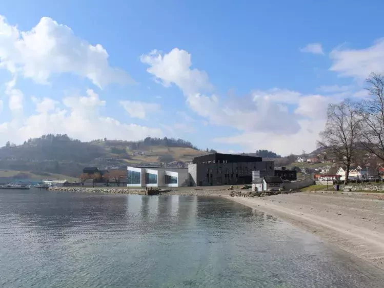 Vooraanzicht van Hardangerfjord Hotel in Oystese