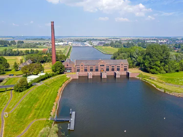 Woud pompstation Lemmer, Friesland Nederland