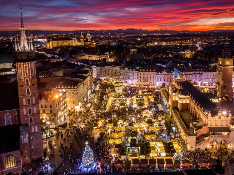 Kerstmarkt in Krakau