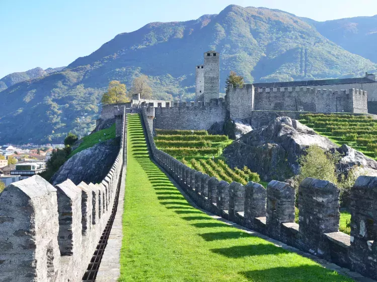  Kasteel in Bellinzona in Zwitserland