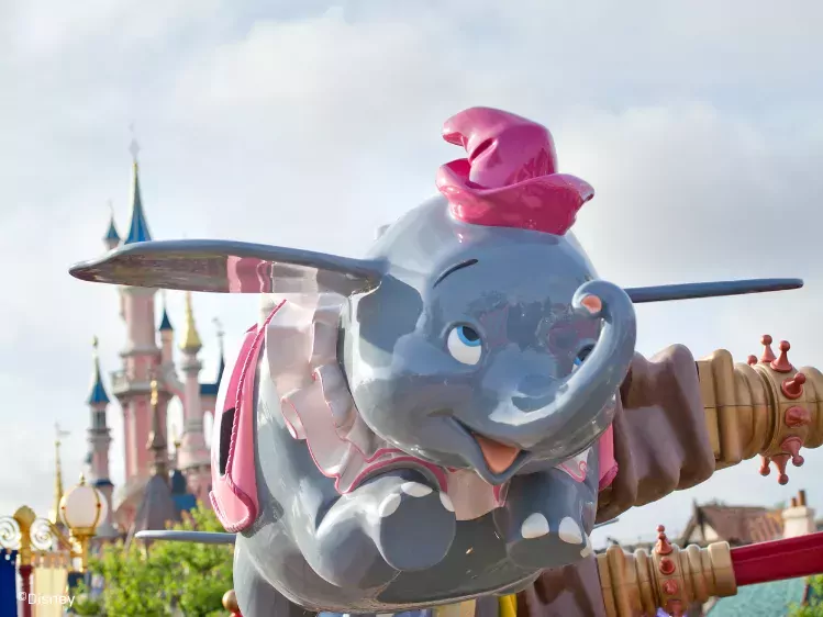 Disneyland Paris - Dumbo the Flying Elephant - dumbo close up