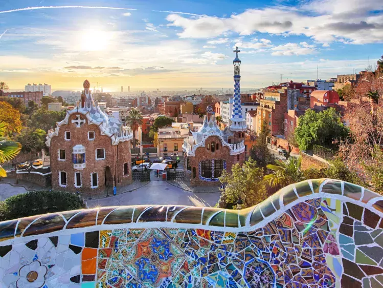 Park Guell in Barcelona door Gaudí