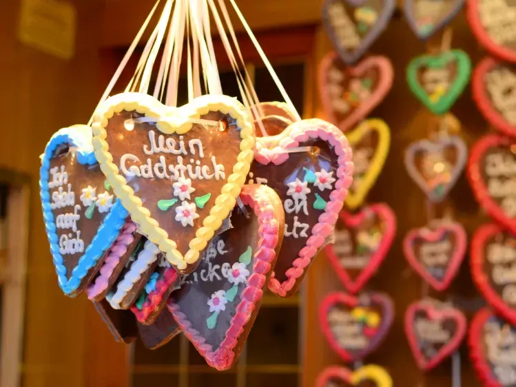Chocolade hart op de kerstmarkt in Duitsland